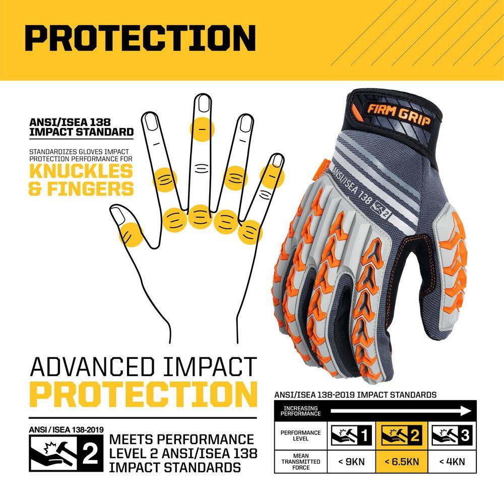 FIRM GRIP X-Large Max Impact Work Gloves 63853-06