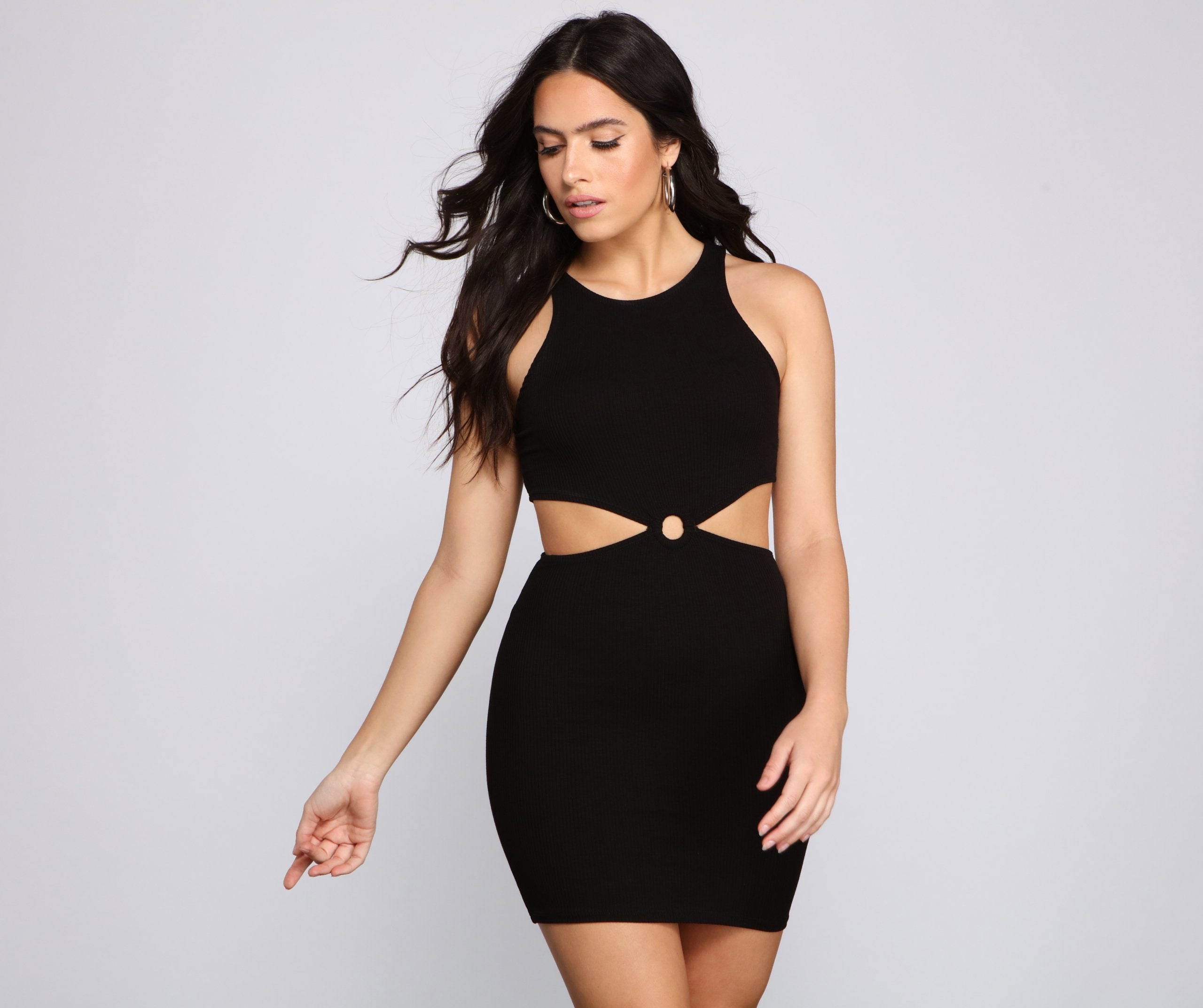 PLACEHOLDER - Keep It Trendy Cutout Mini Dress