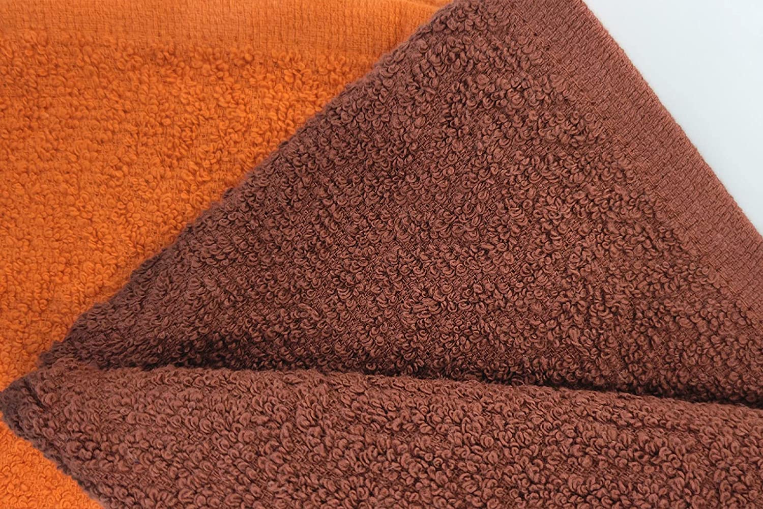 DecorRack Kitchen Dish Towels， 100% Cotton， 12 x 12 inch Cloths， Burnt Orange Color (8 Piece Count)