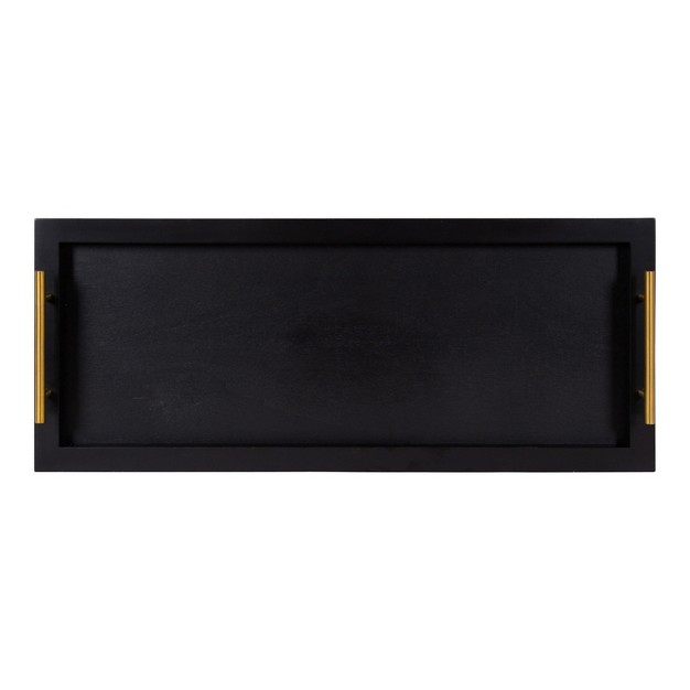 Kate And Laurel Halsey Tray 10x24 Black