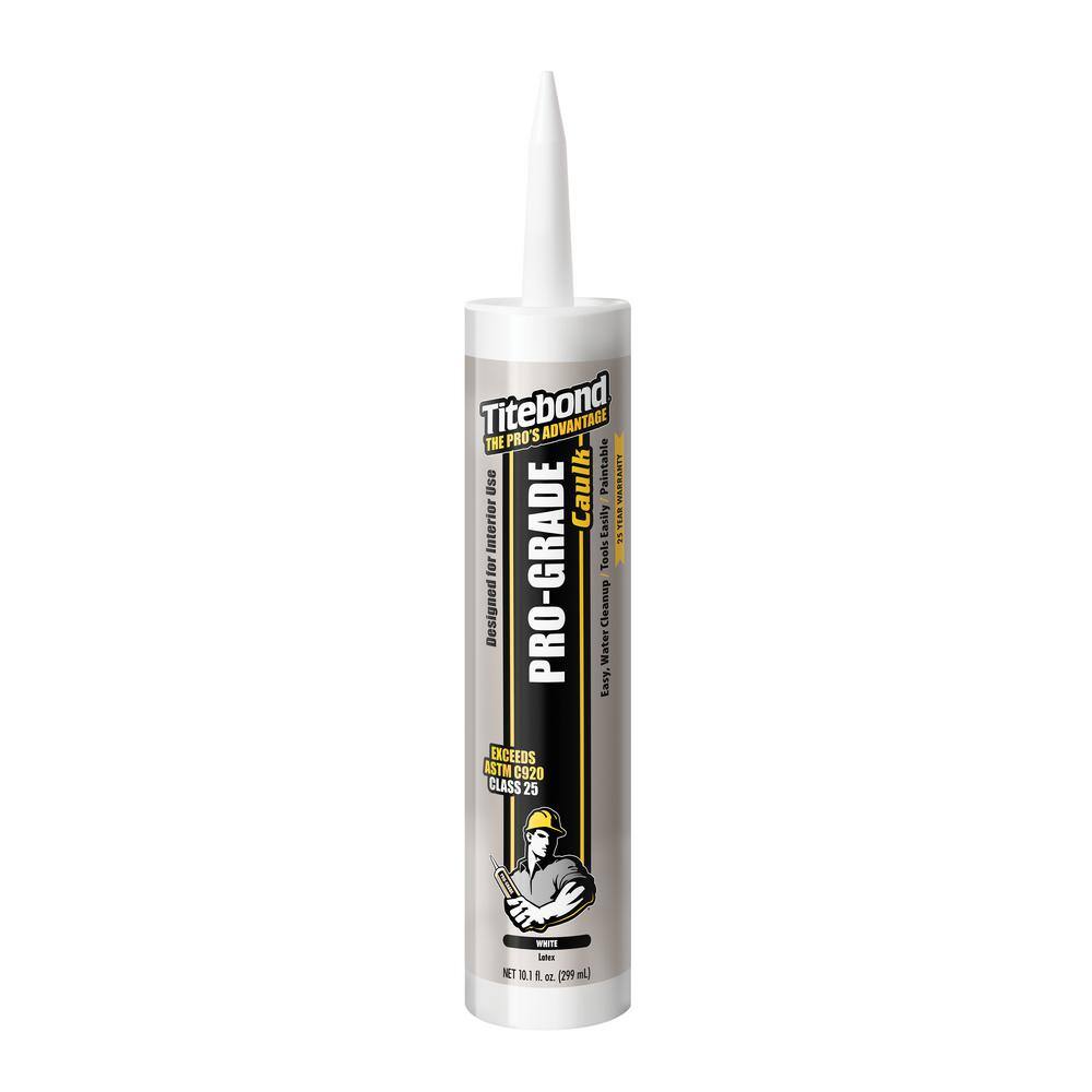 Titebond 10.1 oz. White Pro-Grade Caulk (12-Pack) 7401