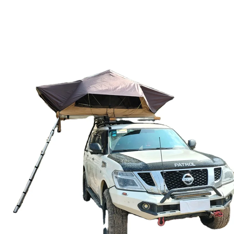 Waterproof  Auto Quick Opening 4WD Offroad Car Camping Soft  Roof Top Tent from roof tent factory ready to ship with Sun Shelter