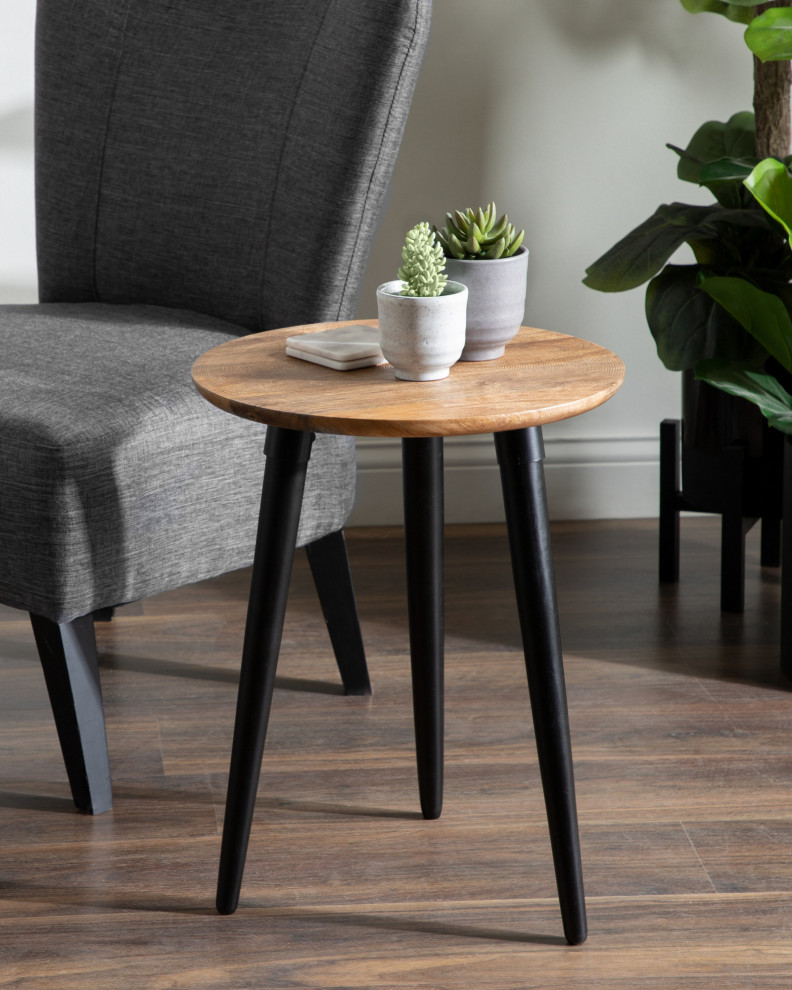 Rumsen Round Side Table   Midcentury   Side Tables And End Tables   by Uniek Inc.  Houzz