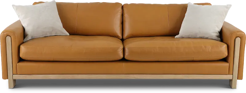 Kinsley Tan Leather Sofa