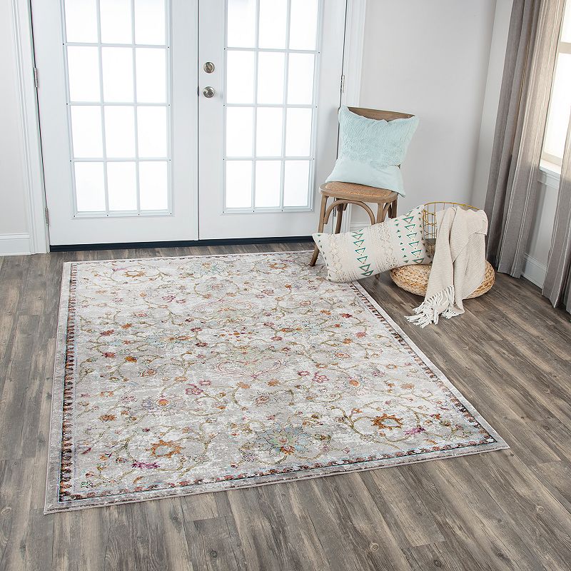 Rizzy Home Princeton Distressed Floral Rug