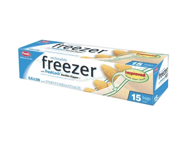 Presto Products Reclose Freezer Bag