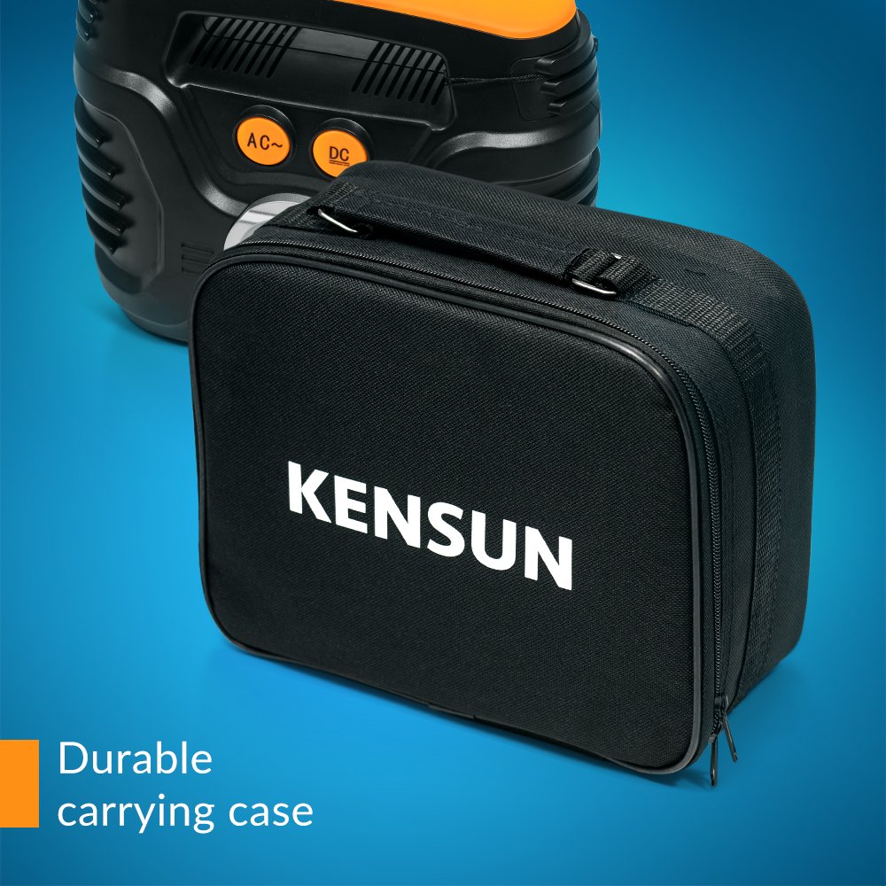 Kensun Air Compressor for Tires - Portable Tire Inflator Air Pump - Electric Tire Compressor