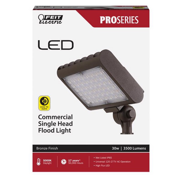 Feit Electric Pro Series Hardwired Led Bronze Floodlight