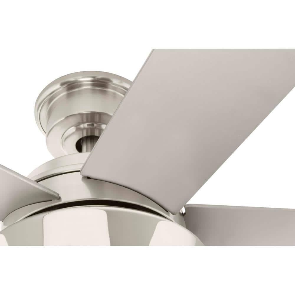 Home Decorators Collection Cherwell 52 in LED Brushed Nickel Ceiling Fan with Light