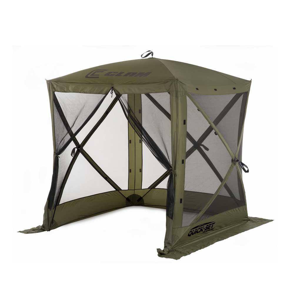 Clam Quick-Set Traveler Green Outdoor Screen Shelter with Wind Panels (4-Pack) CLAM-TV-9870 + 2 x CLAM-WP-2PK-9896