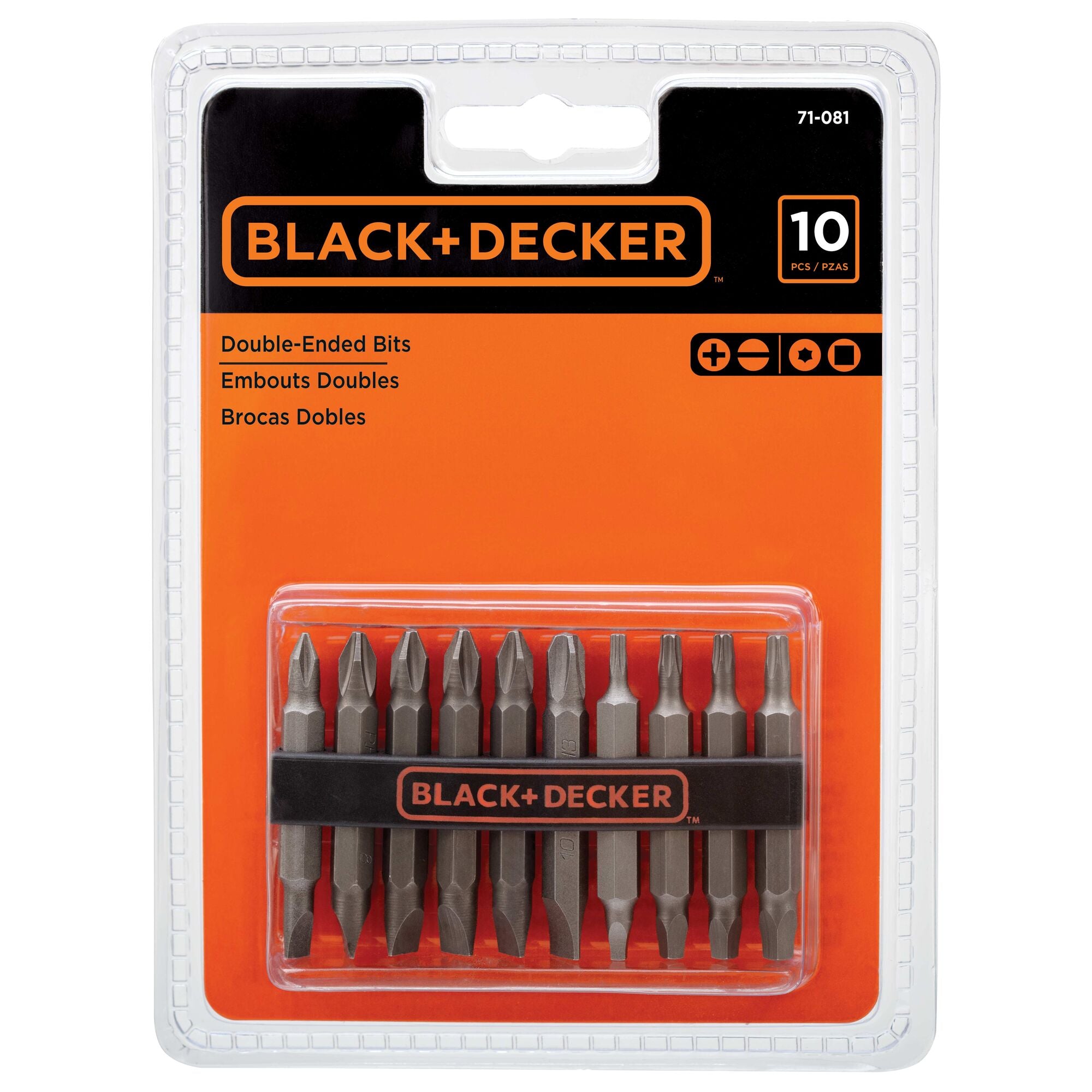 Screwdriver Bit Set, Double Ended, 10-Piece