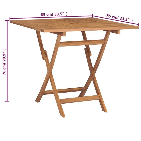 vidaXL Folding Patio Table 33.5