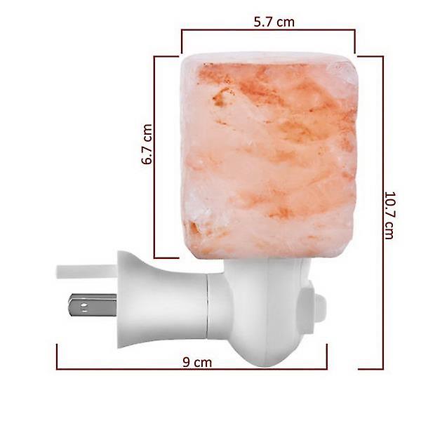 Exquisite Square Mosaic Natural Rock Salt Himalaya Salt Lamp Air Purifier Amber 77782