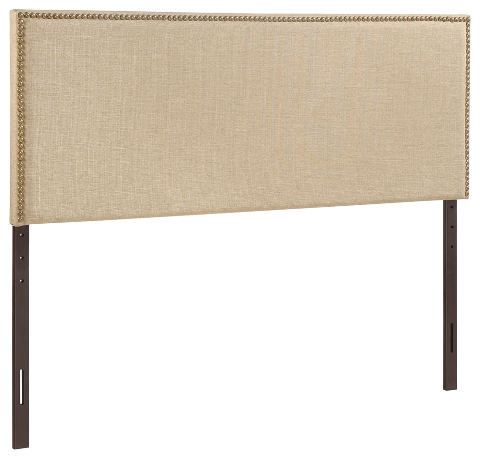 Region Queen Nailhead Upholstered Headboard   Transitional   Headboards   by GwG Outlet  Houzz