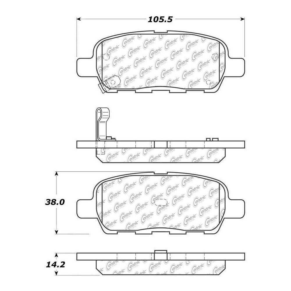 Centric Parts Disc Brake Pad Set 103.09050