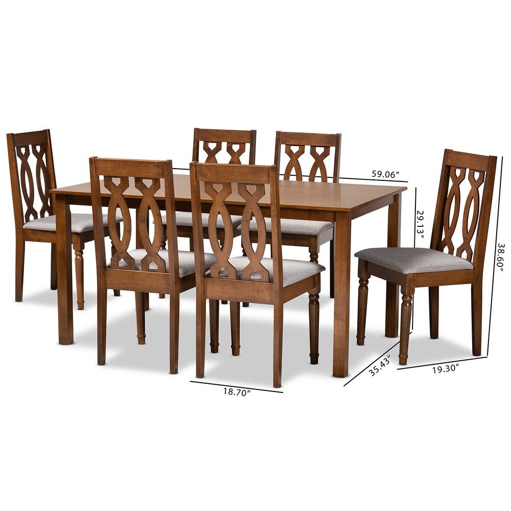 Cherese Modern and Contemporary 7 Piece Dining Set