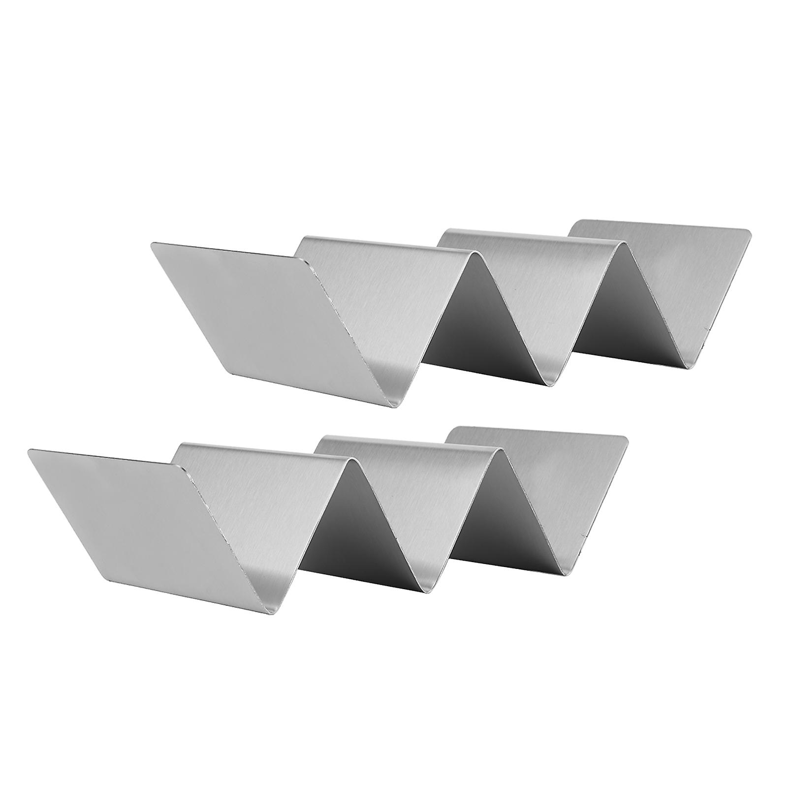 2PCS Stainless Steel Taco Pancake Stand Storage Rack Holders for Restaurant Hotel Home Kitchen UseType 3