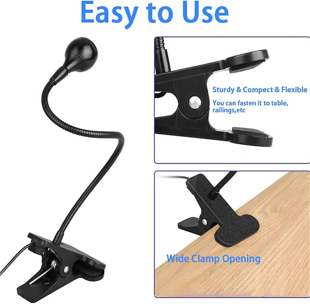 3w Uv Led Desk Light，flexible Gooseneck And Clamp Mini Desk Light With Switch，portable Glue Curing Lamp Light For Mobile Repair Black