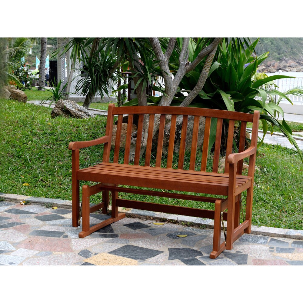 Roseland Acacia Hardwood Glider Bench by Havenside Home