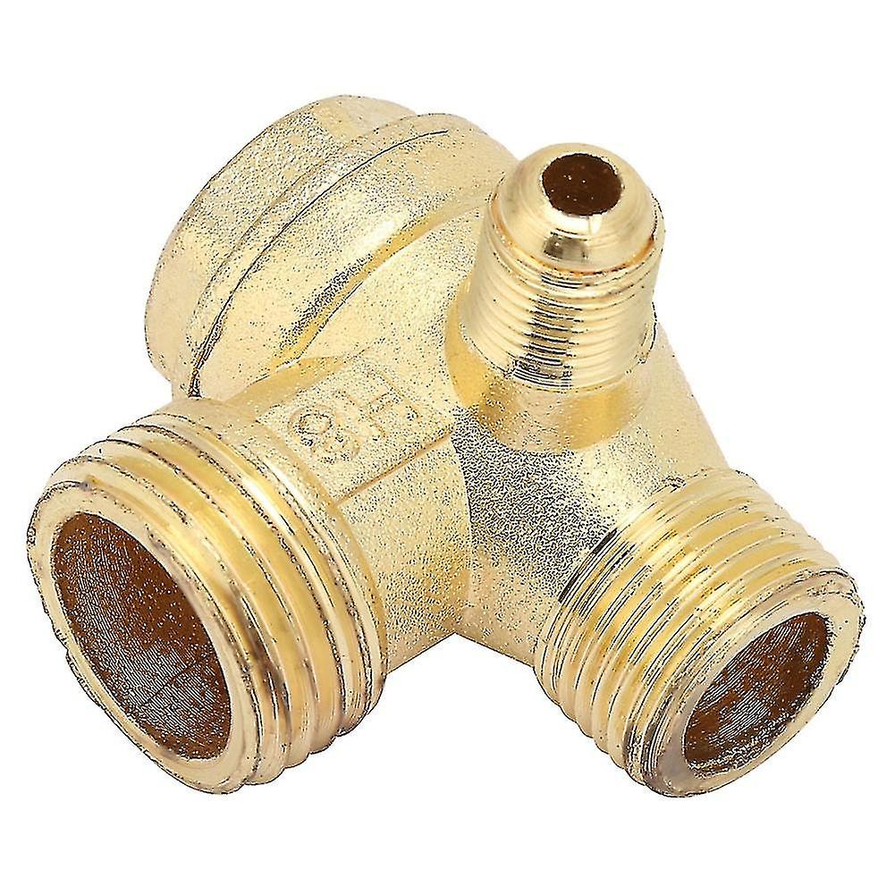 Check Valve， 3 Port Brass Air Compressor Check Valve Air Compressor Male Thread Check Valve Pipe Con