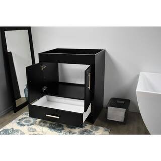 VOLPA USA AMERICAN CRAFTED VANITIES Capri 24 in. W x 21 in. D Bathroom Vanity Cabinet Only in Black MTD-3524BK-0