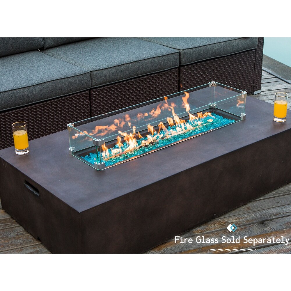 COSIEST 9 piece Outdoor Sectional Sofa Set with Fire Table