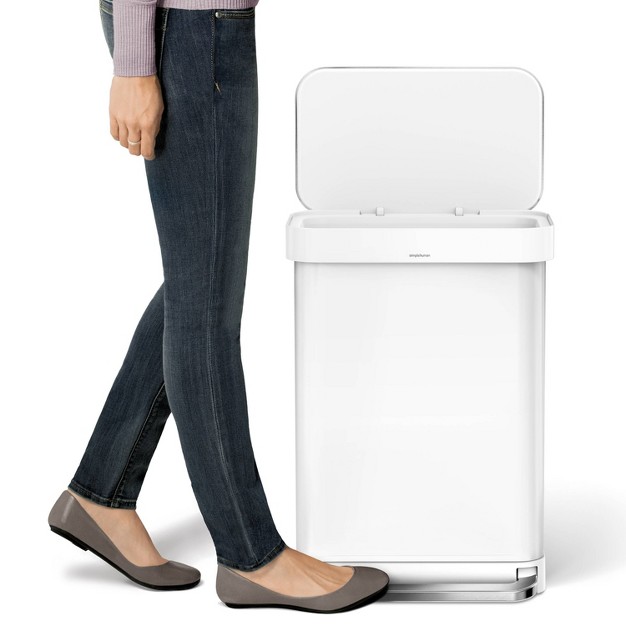 Simplehuman 55l Rectangular Step Trash Can With Liner Pocket