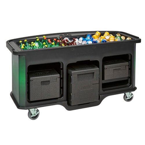 Cambro CVC75BW - Mobile Vending Cart - Base Unit - Custom Wrap Graphics Available， Green