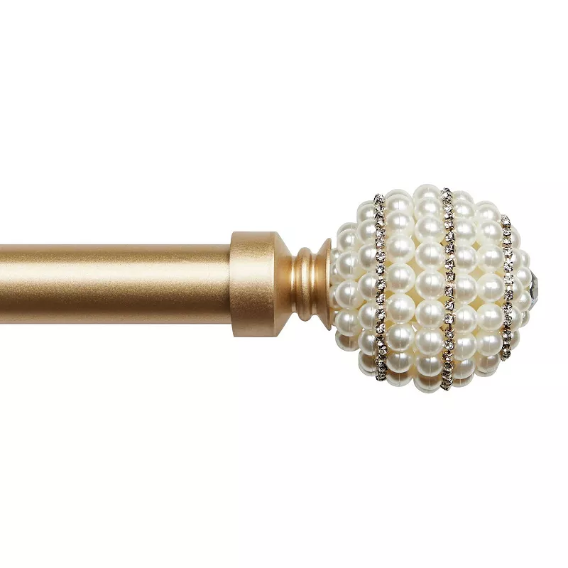 Exclusive Home Curtains Diana Adjustable Curtain Rod and Finial Set