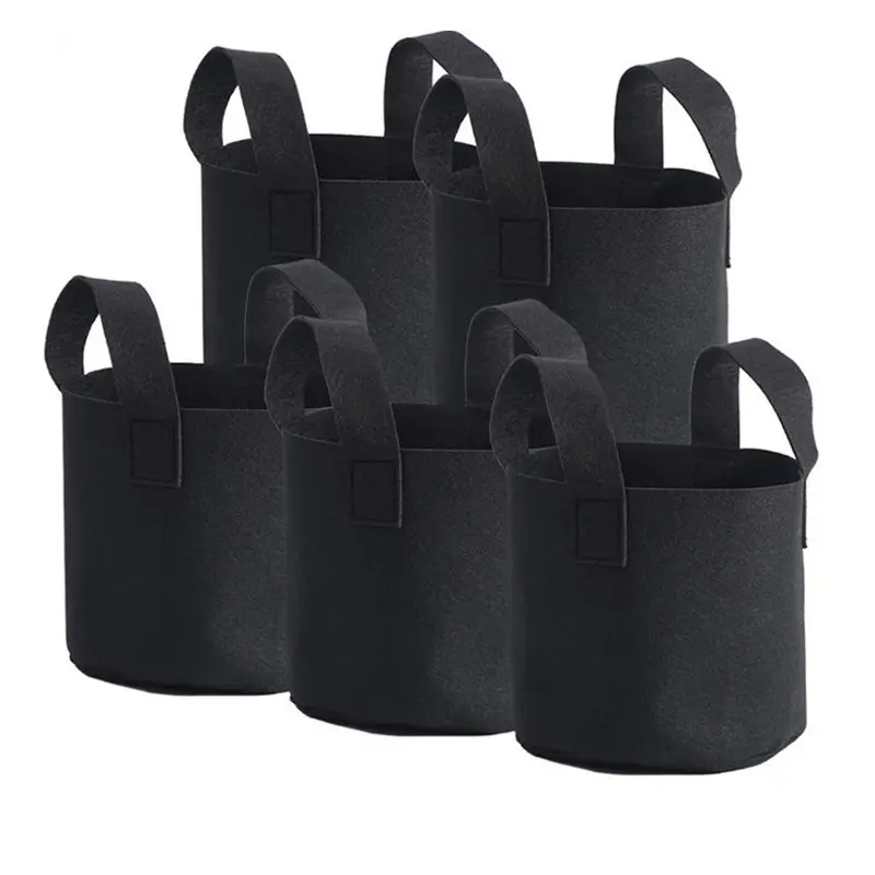 Heavy Duty 7 Gallon Thickened Nonwoven Garden Fabric Plant Felt Mushroom Potato Grow Bags Pots with Strap Handles for Planters