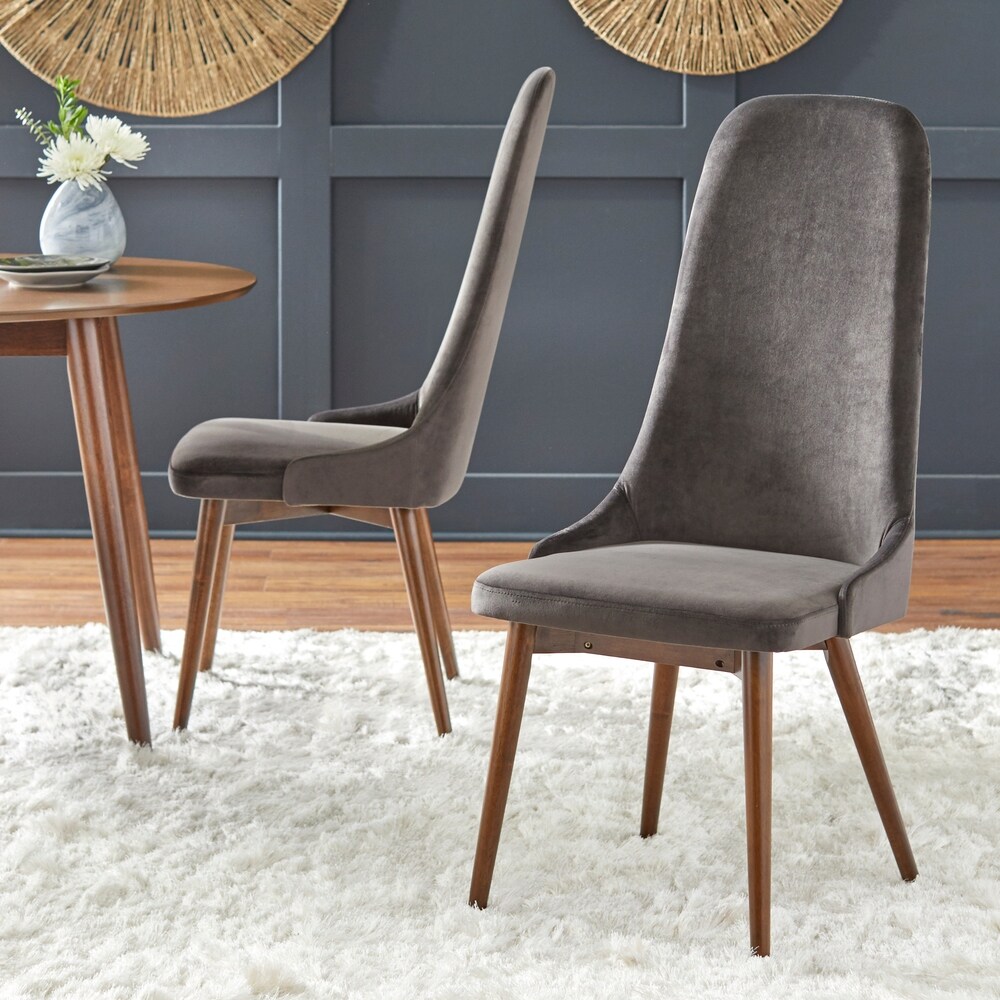 Simple Living Porto High Back Velvet Dining Chair (Set of 2)