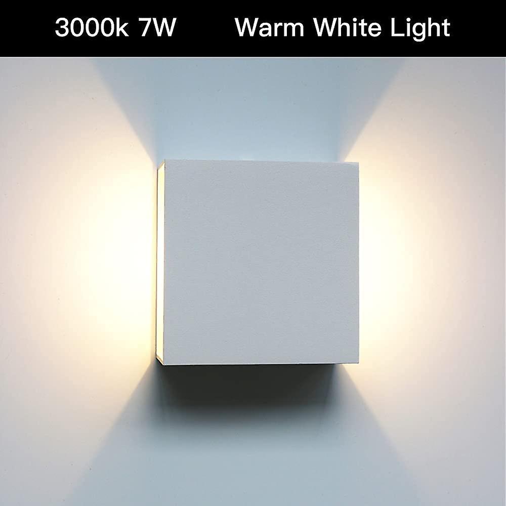 1 Piece Modern Led Aluminum Wall Light Square White Wall Sconce 10 X 10 X 5 Cm Waterproof Suitable Indoor Or Outdoor