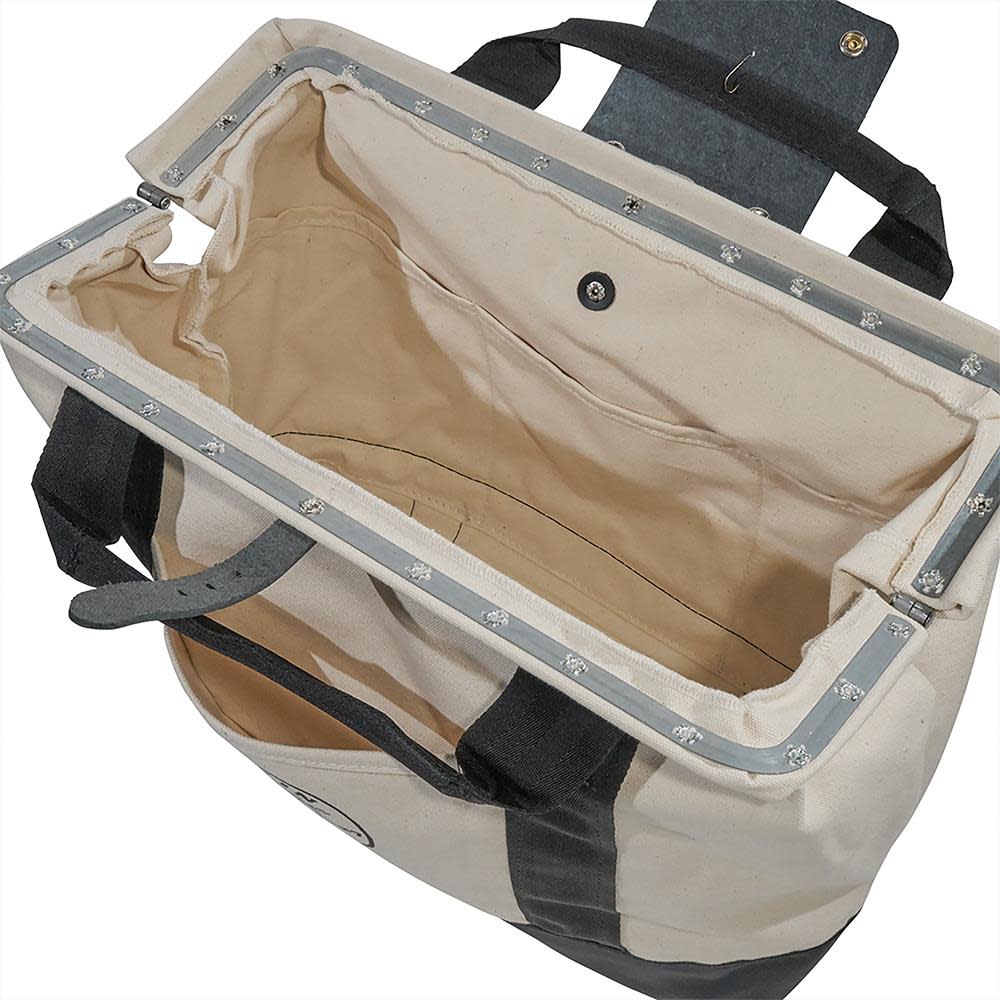 18 Canvas Tool Bag， Leather Bottom