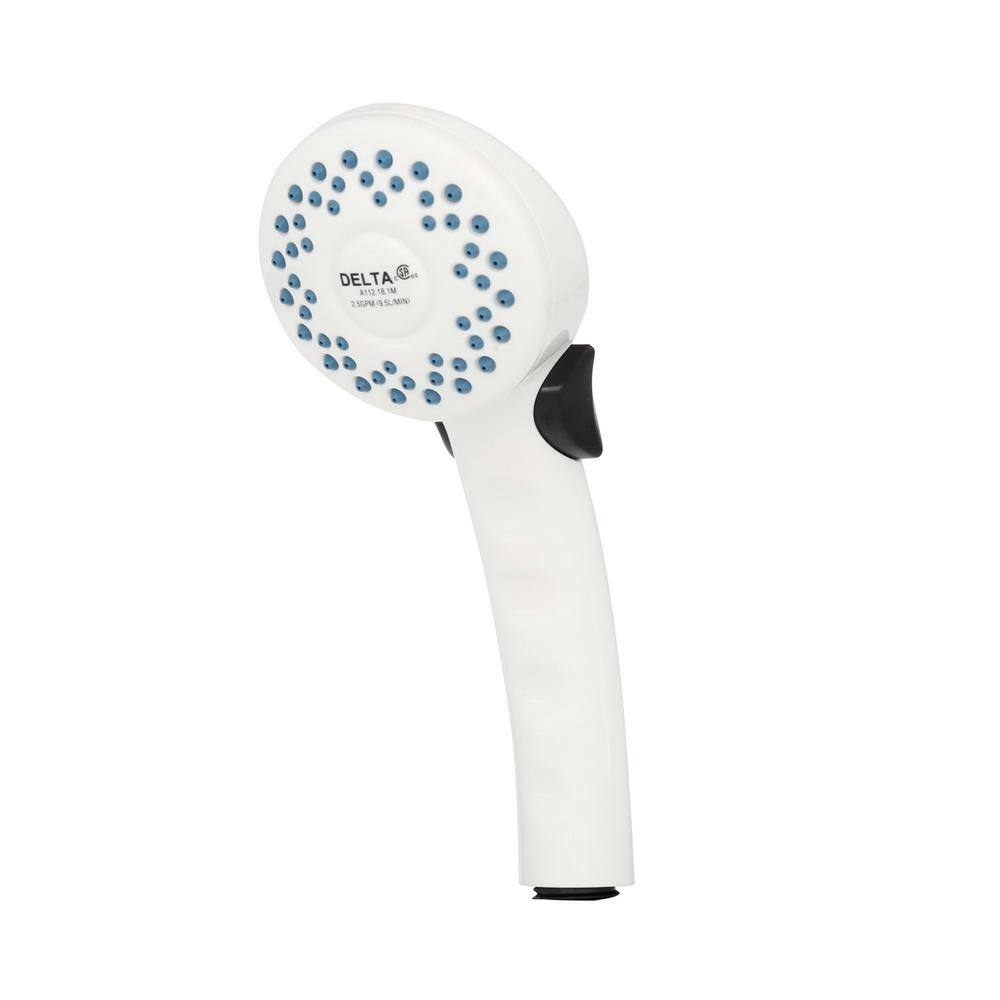 Delta 1-Spray 4 in. Single Wall Mount Handheld Shower Head in White 59462-WHB-PK