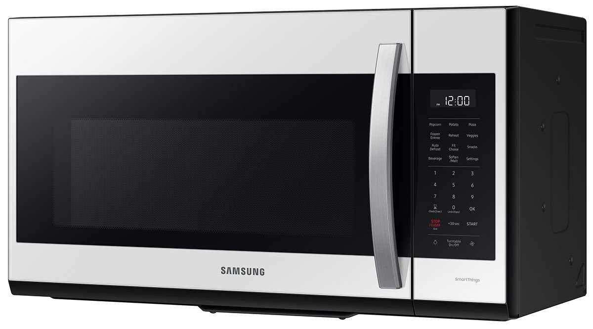  Bespoke 1.9 Cu. Ft. White Glass Smart Over-The-Range Microwave With Sensor Cooking