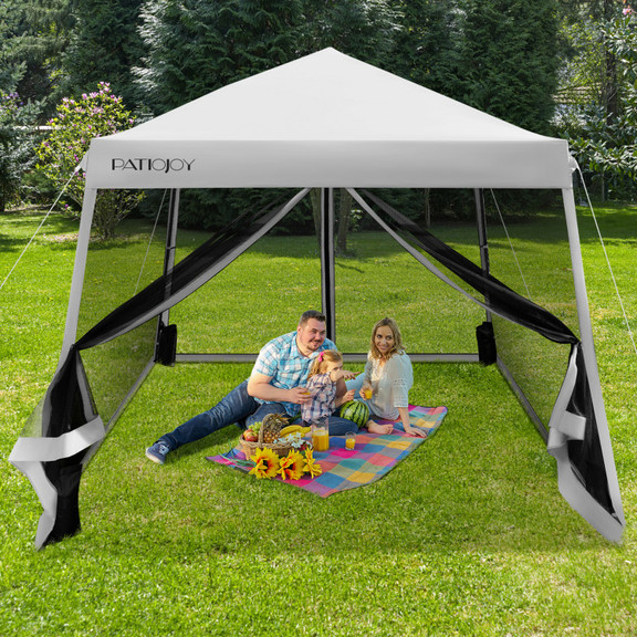 Costway 31978256 10 x 10 Feet Pop Up Canopy with w...