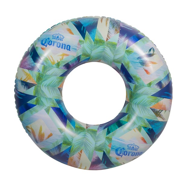 Inflatable Corona Palm Trees Swimming Pool Tube Ring