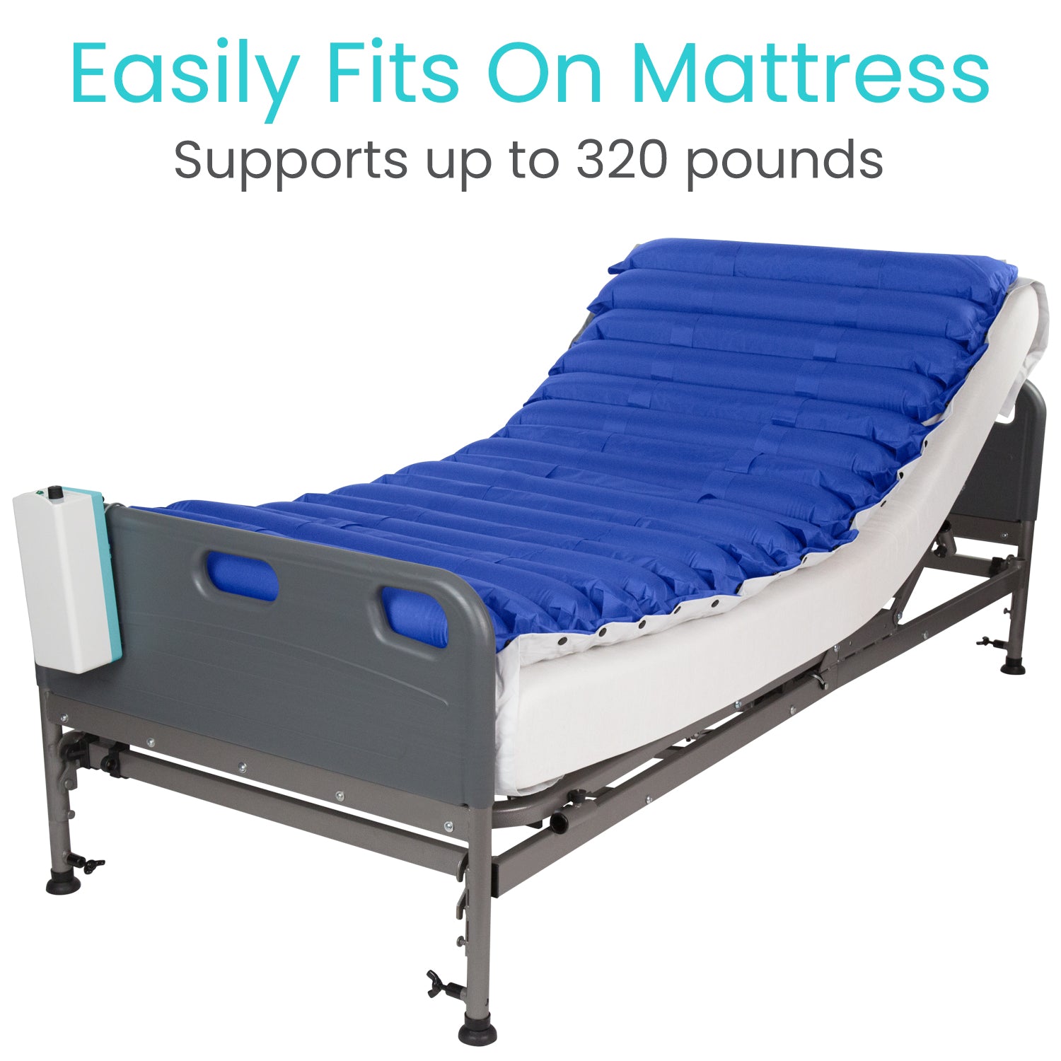 Vive Alternating Pressure Mattress 5” -  Air Topper Pad with Electric Pump