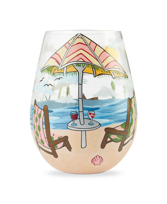 Enesco LOLITA Beach Please Stemless Wine Glass