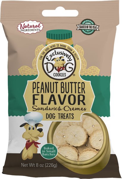 Exclusively Dog Peanut Butter Sandwich Cremes Dog Treats