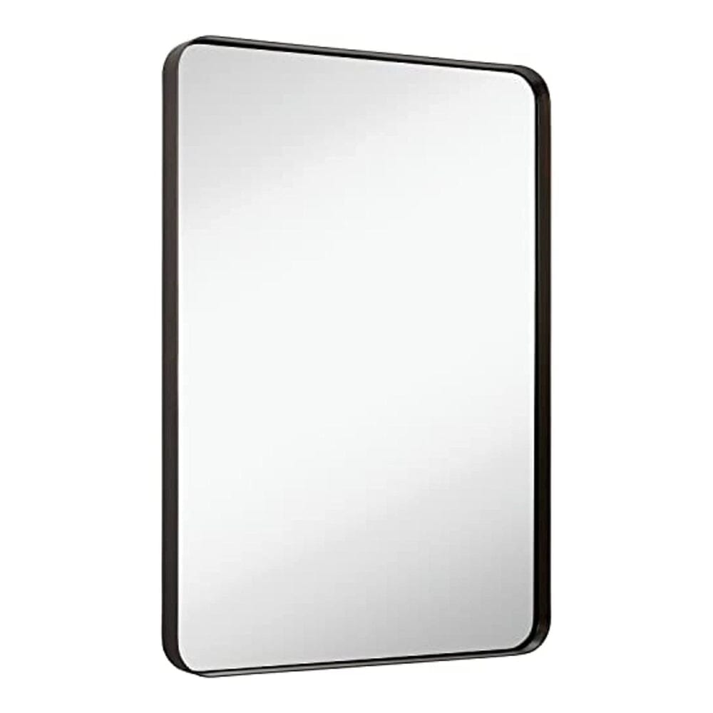 Contemporary Brushed Metal Wall Mirror (24