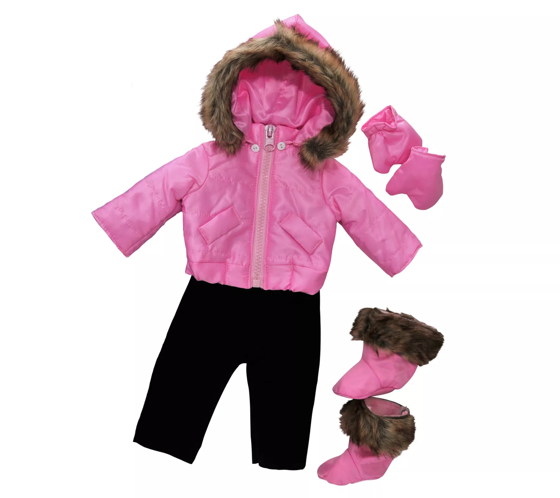 The Queen's Treasures 15 Baby Doll Pink 6-Piece Ski Outfit