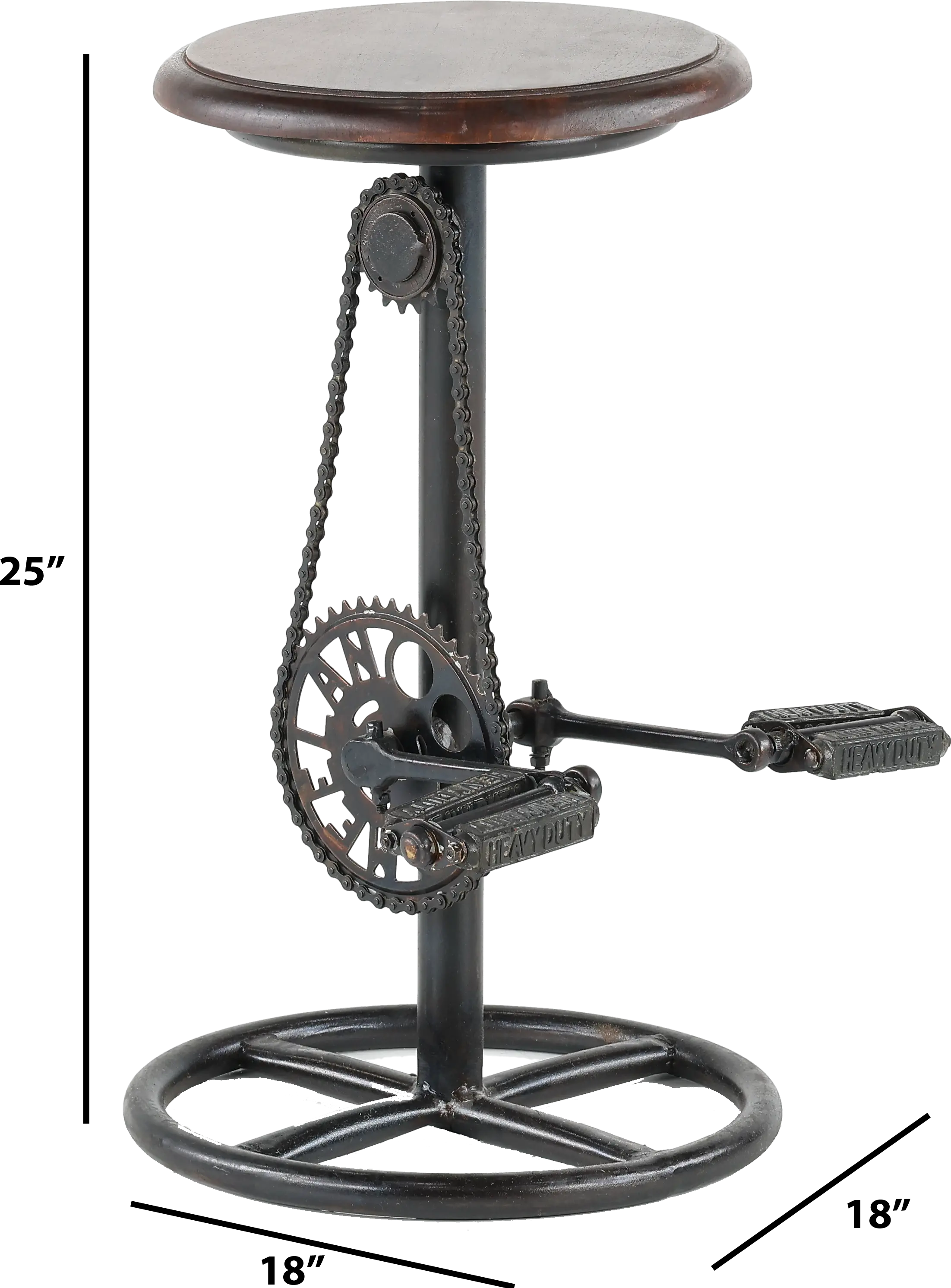 Bicycle Unicycle Counter Height Stool