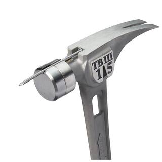 Stiletto 15 oz. Ti-Bone 3 Smooth Face with Curved Handle Hammer and Titanium Multi-Functional Glazer Bar TB3SC-FB7G