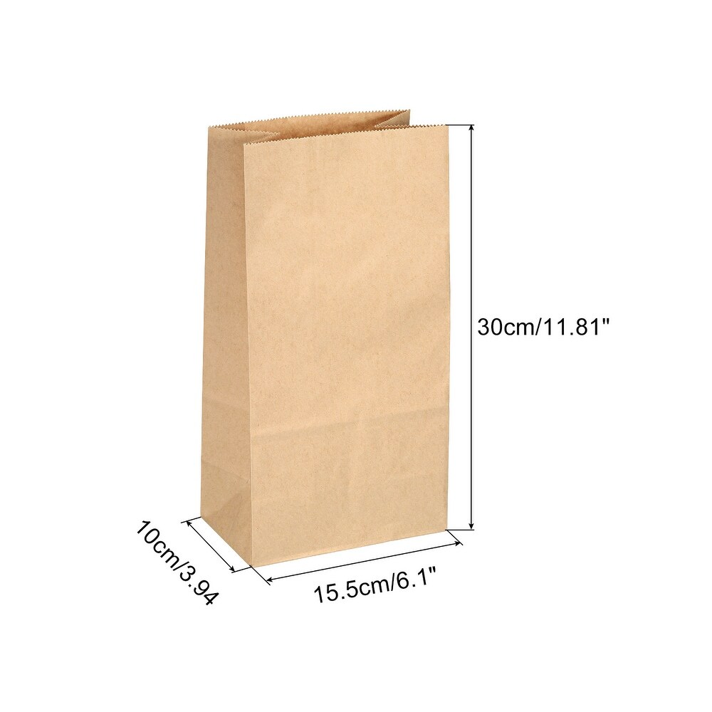 Paper Bags Brown Paper Grocery Bag 8lb 6.1x11.81x3.94 in 90g  Pack of 50