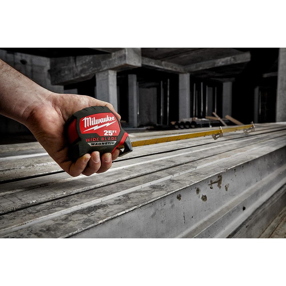 Milwaukee 25Ft Wide Blade Magnetic Tape Measure 48-22-0225M from Milwaukee