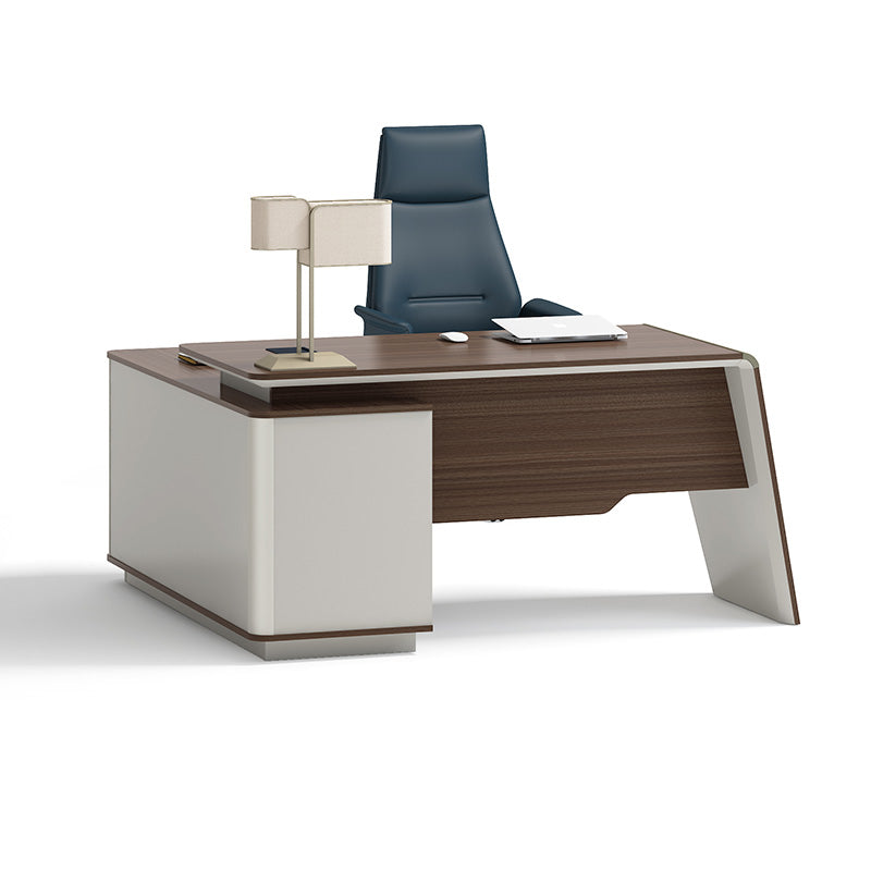 ANDERS Executive Desk Reversible Return 1.4M - Australian Gold Oak & Beige