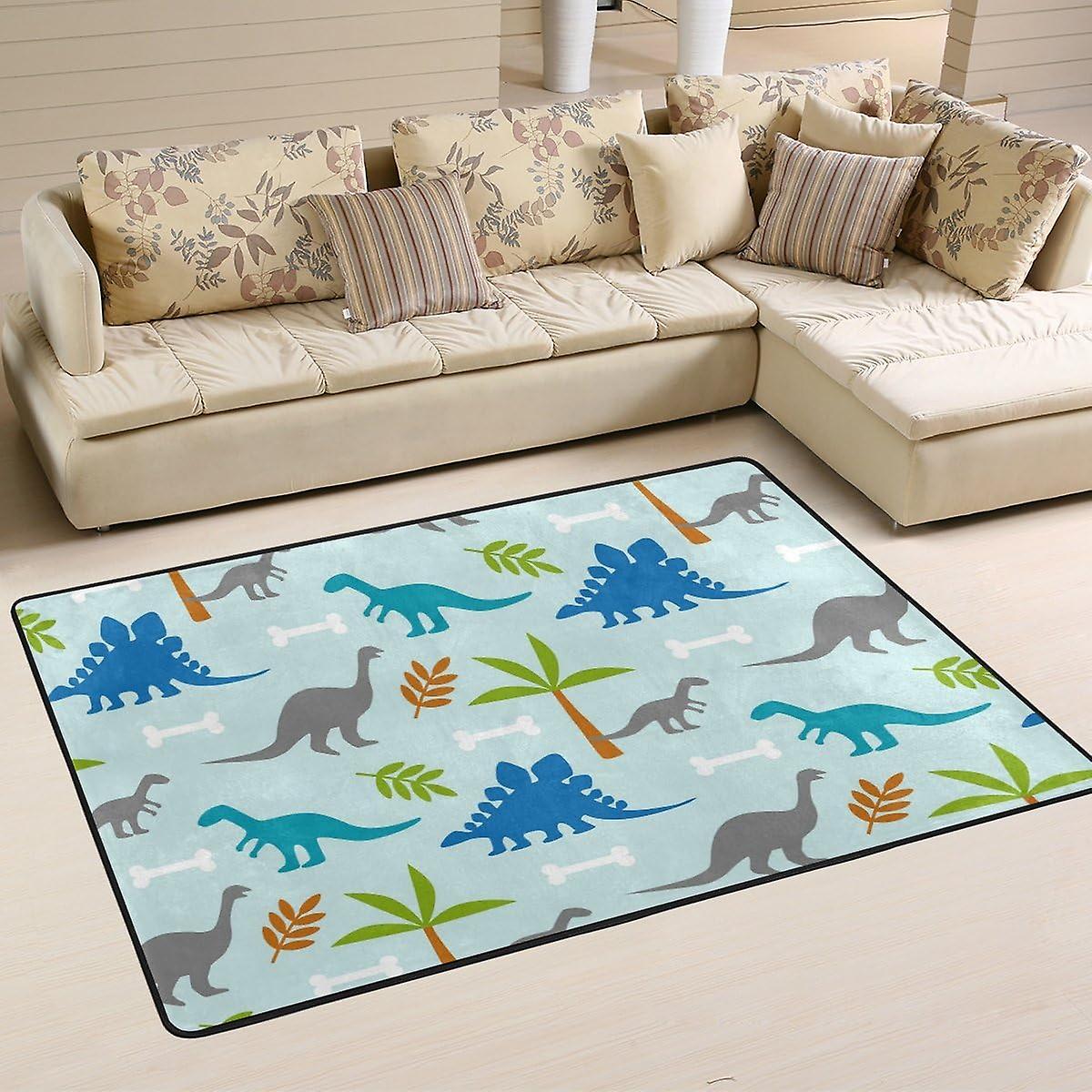 Colourlife Lightweight Carpet Mats Area Soft Rugs Floor Mat Doormat Decoration For Rooms Entrance 36 X 24 Inches Dinosaurs