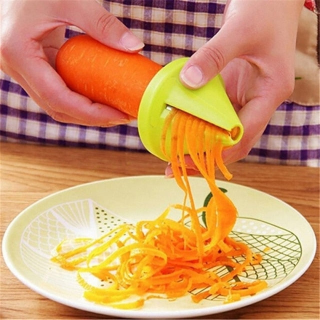 Vegetable Slicer, Spiral Vegetable Manual Cutter, Spiralizer, Transparent Kitchen Slicer, Handheld Upgrade Spiral Slicer, Spaghetti Maker, for Fruit, Vegetables