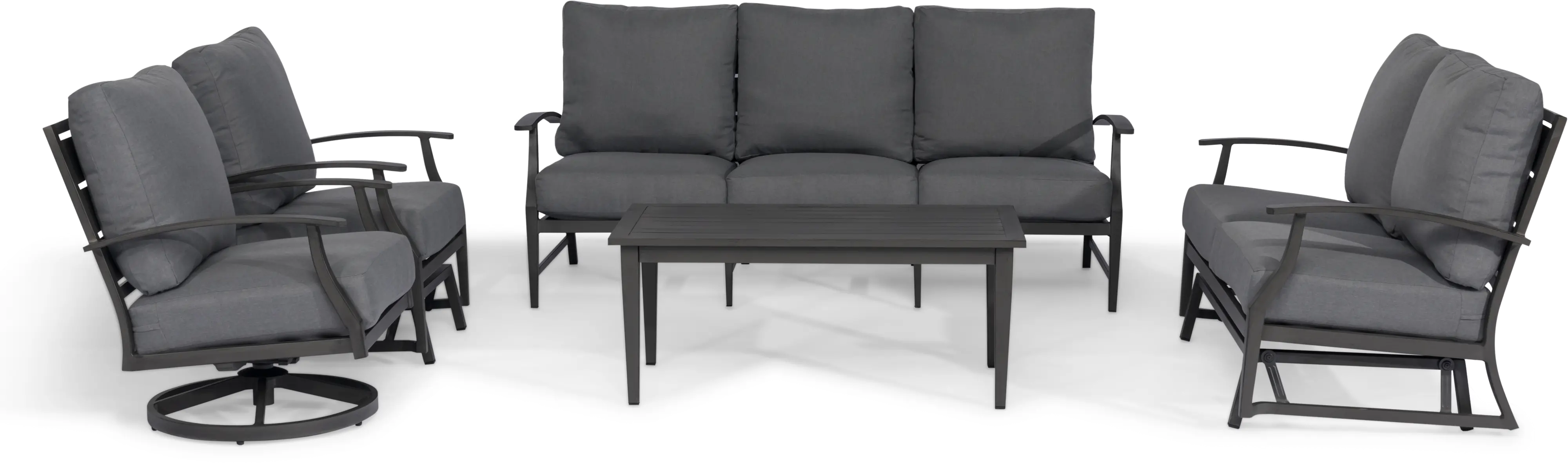 West Lake Gray Patio Gliding Loveseat